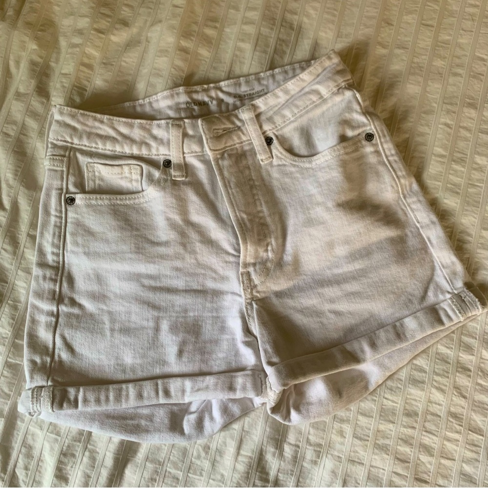 Old Navy White Shorts - High Rise OG Straight